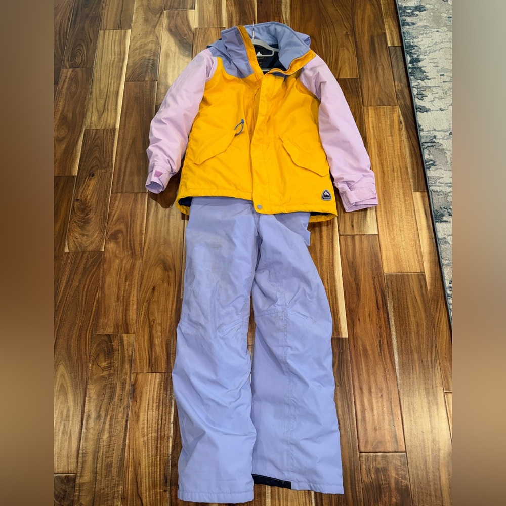 Burton Girls ski coat XL and bib snow pants L